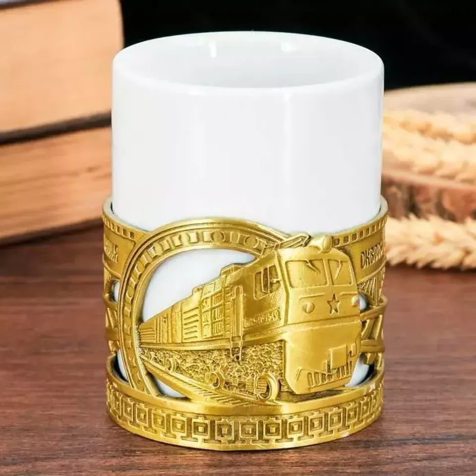 Кружка с металлическим декором РЖД 2252454