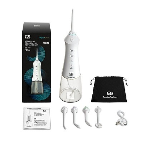 Ирригатор полости рта портативный CS Medica AquaPulsar CS‑700 Flow White