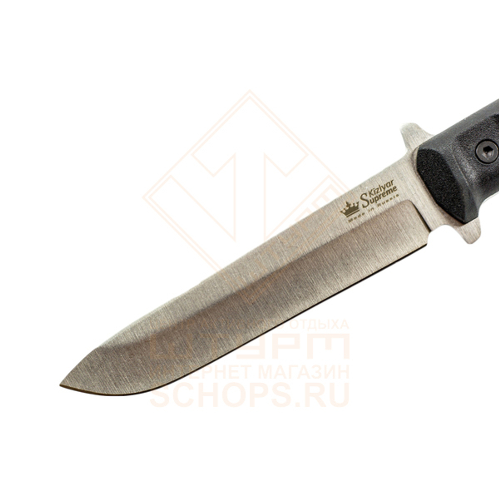 Нож Kizlyar Supreme Trident 420HC кратон, Black/Stonewash