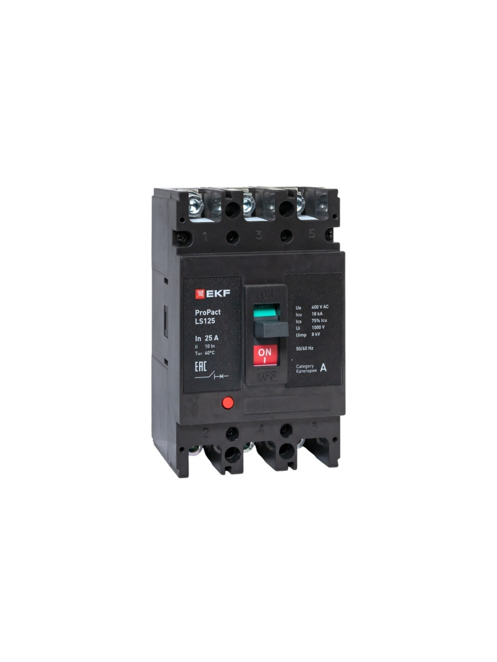 Выключатель автоматический 3п 25А 18кА LS125 ProPact EKF mccb-125-18-3-25-ls