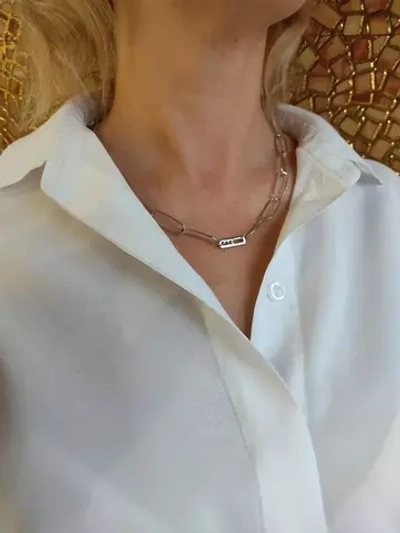 Ювелирное колье-цепь серебро 925