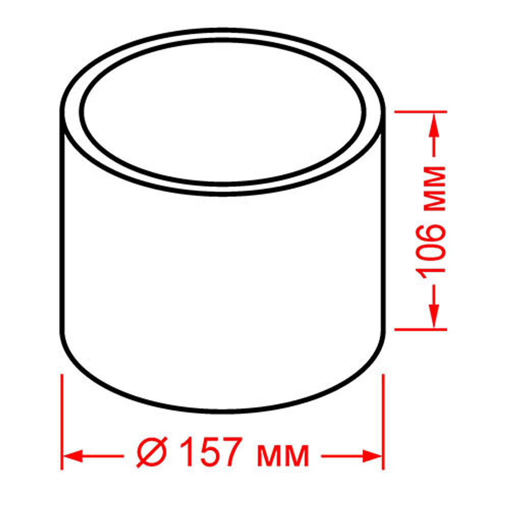 Чертеж цилиндра 169/4 - размеры стекла судового фонаря 560МВ