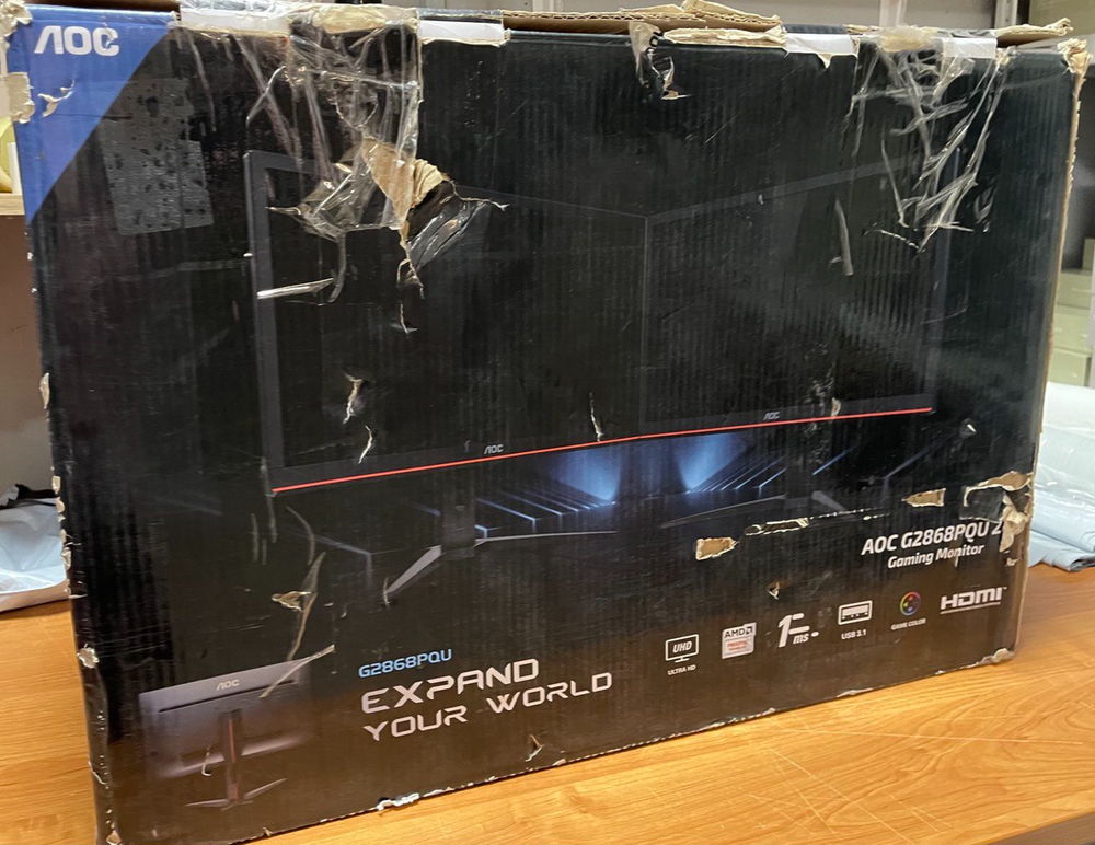Монитор AOC 28" G2868PQU [60Hz, 3840x2160, TN, 1 ms GtG, 300 cd/m², 170/160, HDR Ready, FreeSync, Tilt, HAS, Swivel, D-Sub, HDMI , DisplayPort