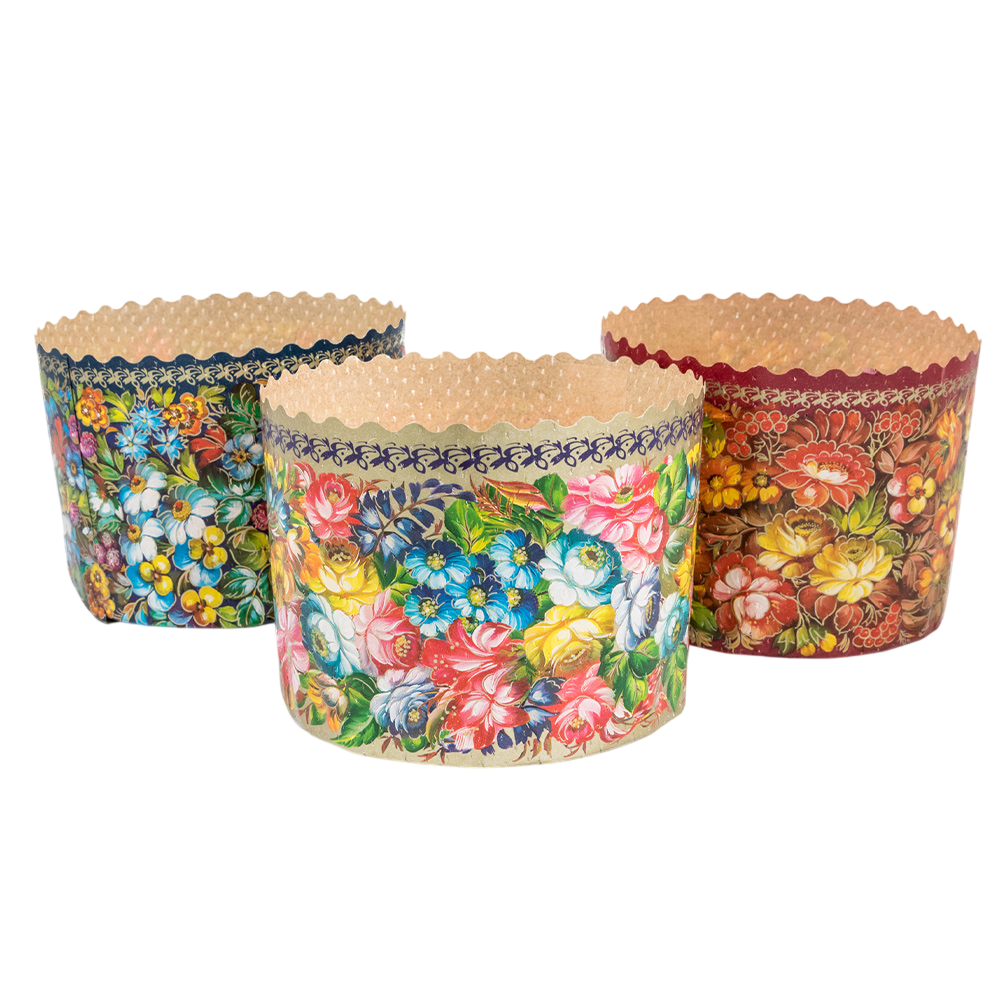 Форма бумажная для кулича d134xh100мм