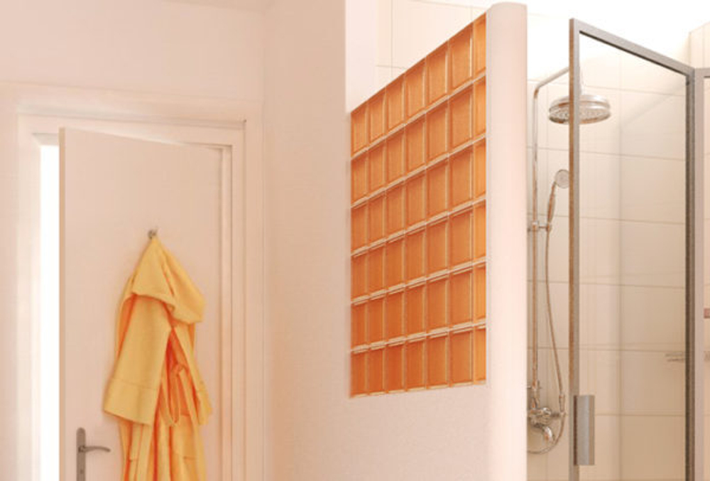 Стеклоблок желтый веганский Mini 14.6x14.6x8 см.