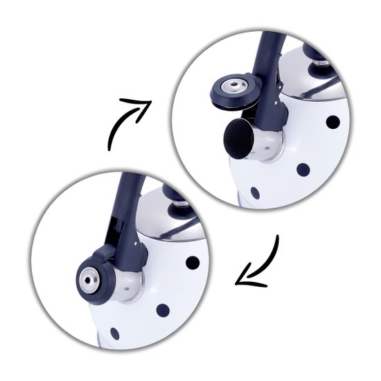 Чайник 2 л. из нержавеющей стали со свистком Kamille KM-1070 и нейлоновой ручкой