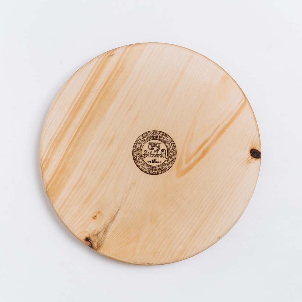 Деревянная тарелка с секциями (менажница) из кедра для подачи блюд и закусок