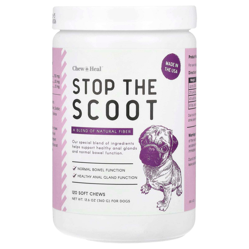 Chew + Heal, Rest The Scoot, для собак, 120 жевательных таблеток, 360 г (12,6 унции)