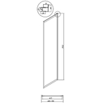 Душевая стенка Grossman Cosmo 70 200.K33.02.70.21.02 профиль Черный матовый стекло шиншилла
