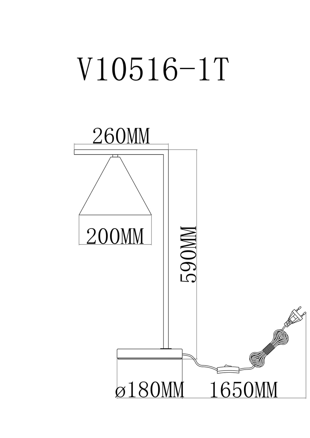Настольная лампа Moderli V10516-1T Omaha