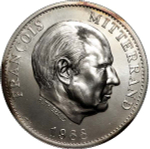 France, François Mitterrand Presidential Medal – 1988 Silver