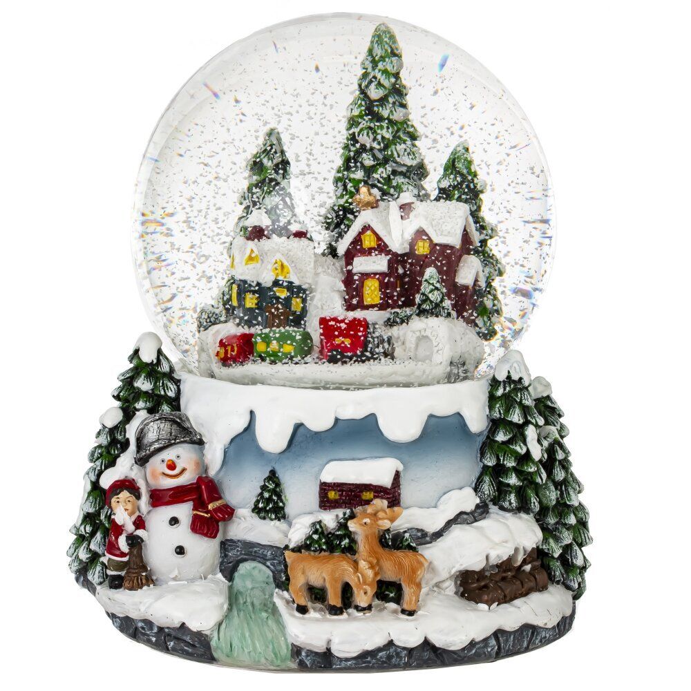 GAEM Фигурка декоративная "Рождество" в стекл шаре (свет, муз, вьюга, 3хAAA), D 10 см, L13 W13 H15 см