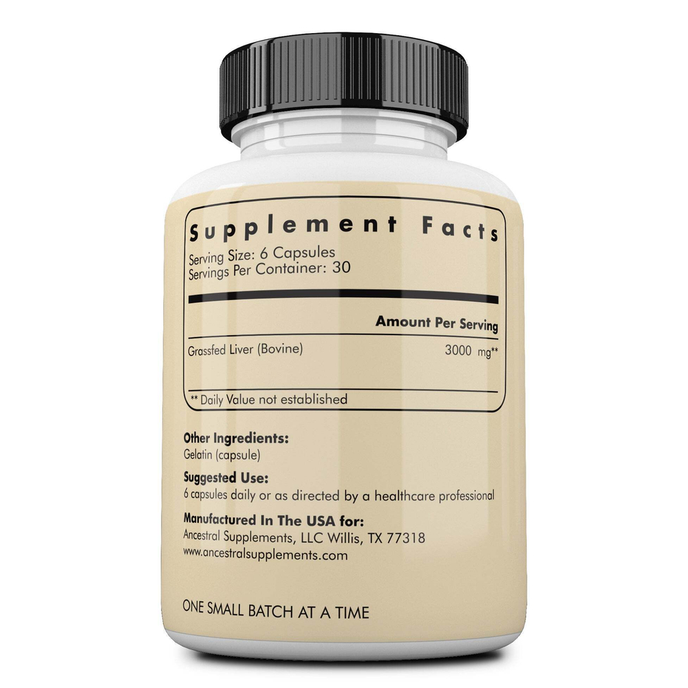 Grass Fed Desiccated Beef Liver Capsules