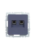 BRITE Розетка двойная RJ11+RJ45 кат.5E РК/Т12-БрМ маренго IEK