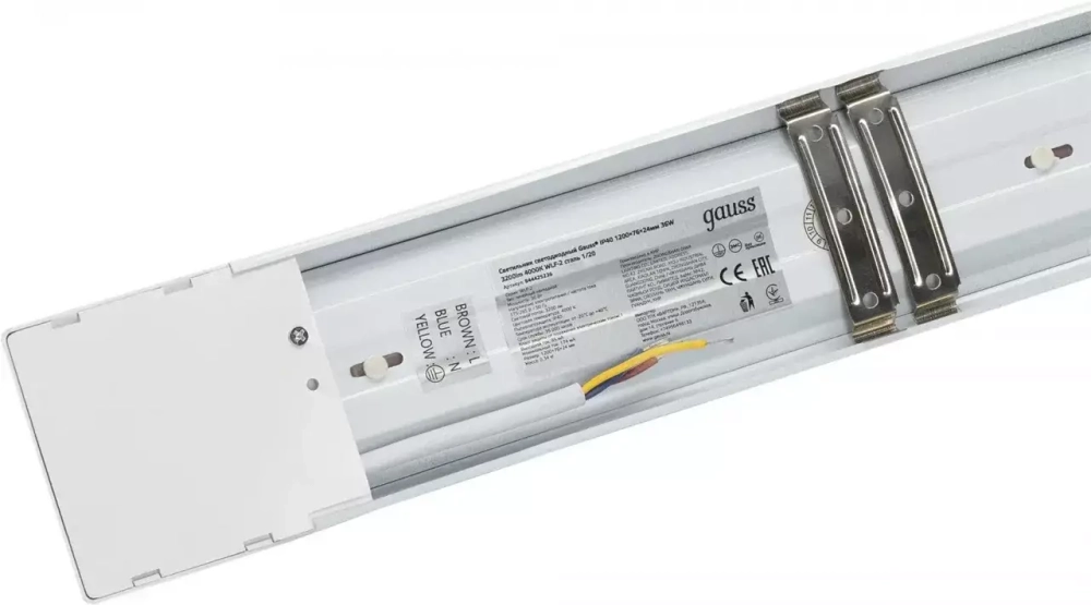 Св-к Gauss LED линейный WLF-2 36W 3200lm 4000K IP40 1200*76*24mm сталь 844425236