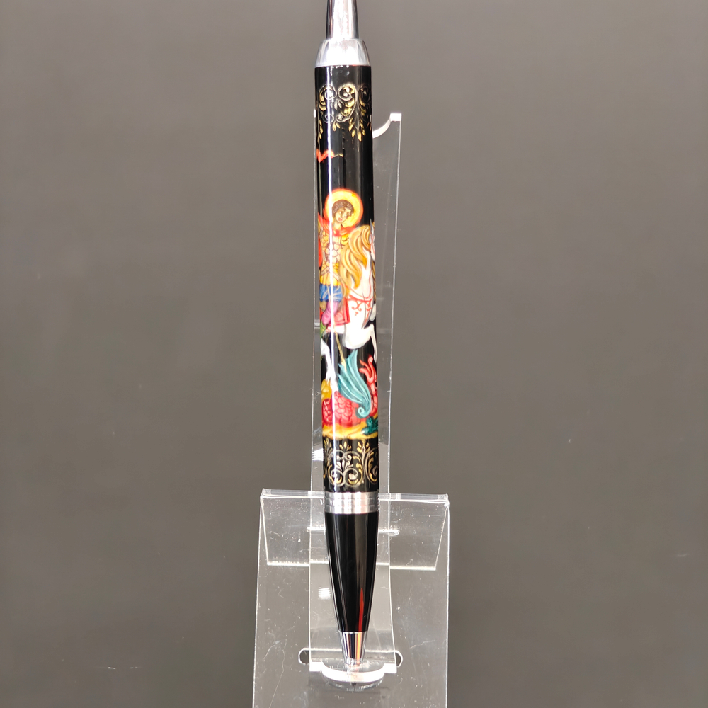 Коллекционная ручка шариковая Parker "Георгий Победоносец" с ручной росписью Палех