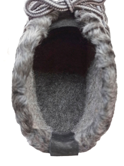 Ботинки из натурального каракуля "Gray melange"