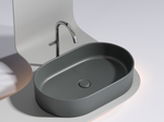 Умывальник чаша накладная овальная (цвет Темный Антрацит Матовый) Element 608x385x122мм
