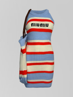 Платье трикотажное в полоску без рукавов с сумкой в комплекте