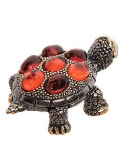 Народные промыслы AM-3186 Фигурка «Черепаха Живчик» (латунь, янтарь)