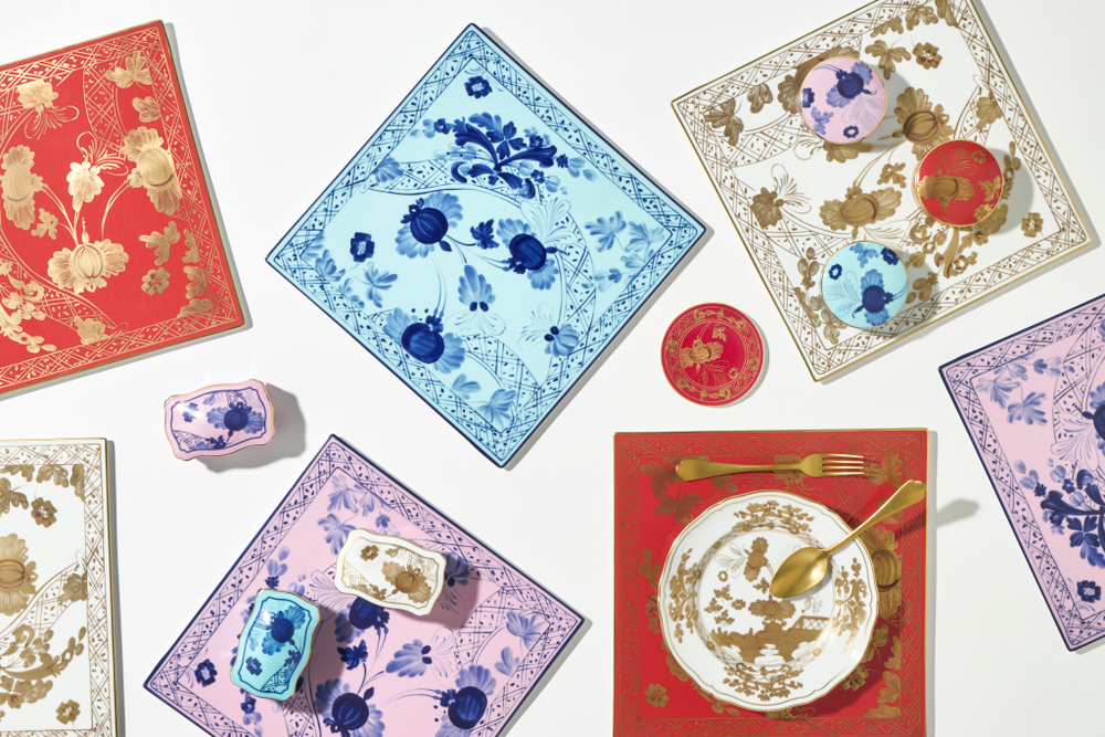 Набор квадратных блюд Oriente Italiano Aurum (30 см), 2 шт.