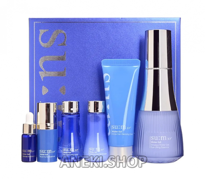 Набор для лица омолаживающий увлажняющий Water-Full Timeless Water Gel Eye Lifting Essence Special SET 6P SU:M37