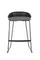 Барный стул Wally 76 см, черный с серым сиденьем