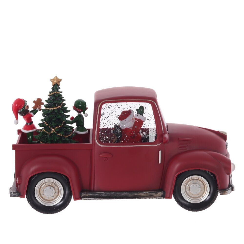 GAEM Изделие декоративное "Дед Мороз на машине" (подсвет, вьюга, муз, AA х3 н/п +USB), L28 W12 H17 см