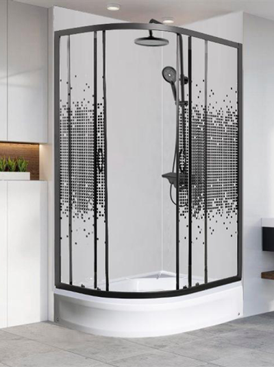 Душевое ограждение МОНОМАХ ДУ  90/70/180 МЗ BL L/R  10000008623 без поддона