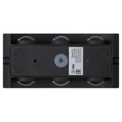 Светильник декоративный настенный светодиодный ЭРА WL12 BK 6х1Вт 3000К IP54 черный для интерьера и фасадов зданий | Фасадная декоративная подсветка