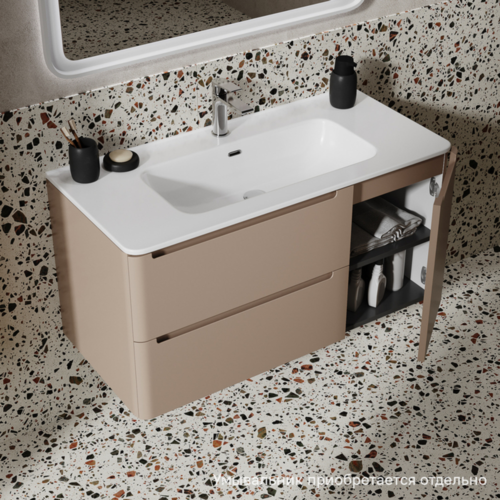 Тумба подвесная IDDIS Edifice, 100 см, капучино, EDI10C0i95