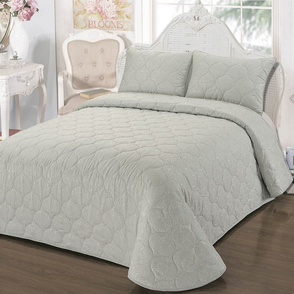 Покрывало 240х260 и 2 наволочки Sofi De MarkO Тесса светло-изумрудное Китай