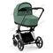Коляска для новорожденных Cybex Priam IV Leaf Green шасси Chrome Black