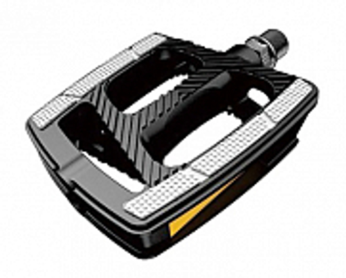 Педали FP-872ZU FEIMIN, ось 9/16" со светоотражателями, пластиковые черные