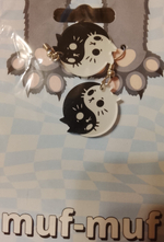 Сережки котики Инь Янь