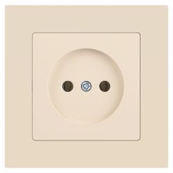 Розетка Intro Accent 6-201-02 2P 16А-250В IP20 СУ AL/CU слоновая кость | Intro