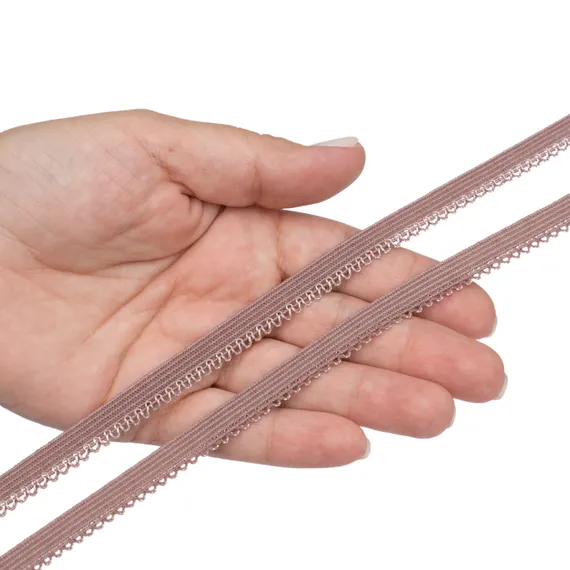 Резинка отделочная кофейно-розовая 9 мм (цв. 885), К-94/9