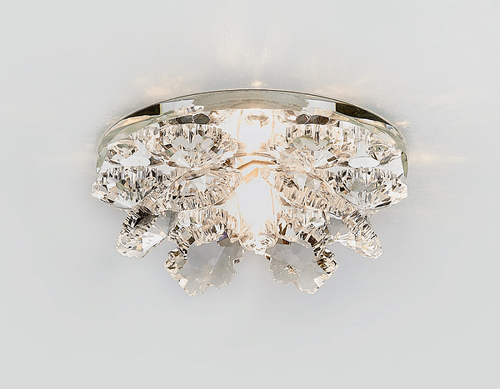 Встраиваемый точечный светильник K440 CH хром/прозрачный хрусталь G9