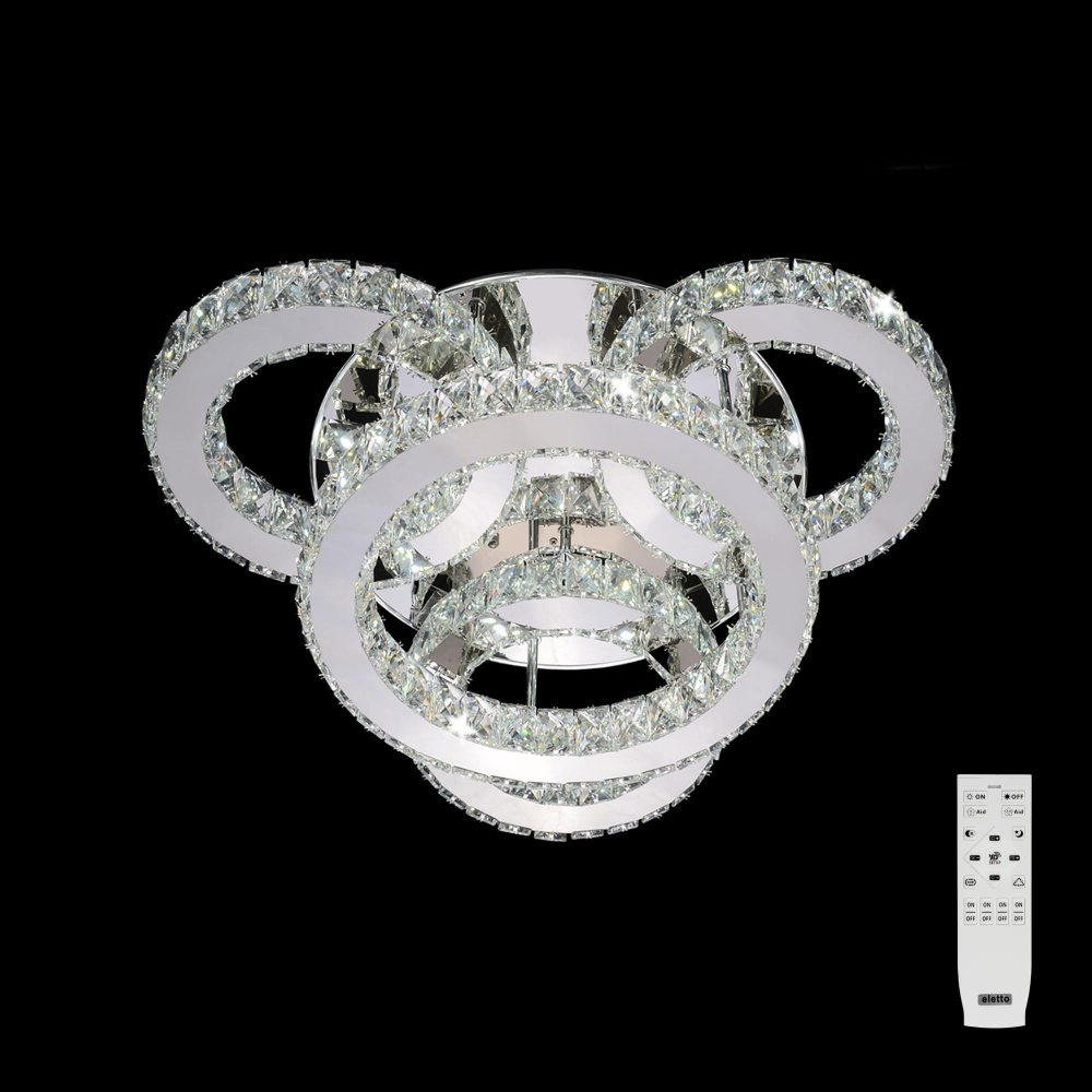 Eletto Olimpia EL330C70.1 LED Люстра хрустальная с пультом Хром