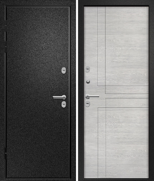 Входная дверь Ретвизан ВЕСТА ТЕРМО Букле чёрный - Вяз каньон вековой