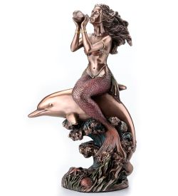 Veronese WS-1336 Статуэтка «Русалка на дельфине»