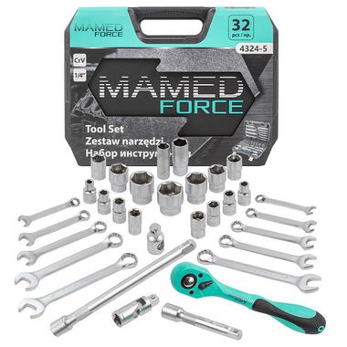 Набор инструментов PROFI 32пр. 1/2''(6гр)(4-32мм) MAMEDFORCE MF-4324-5
