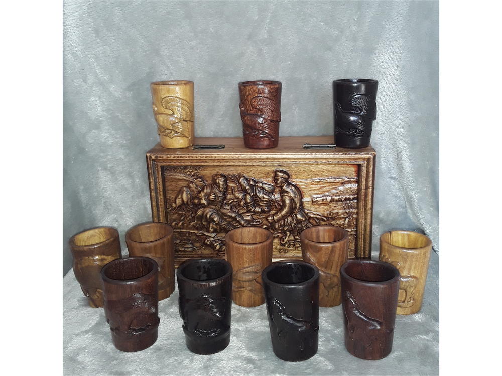 Рюмка резная Дуб