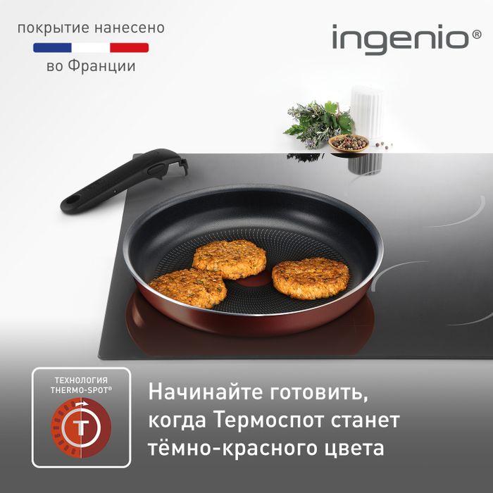 Набор сковород Tefal Ingenio RED 5 3 предмета 22/26 см 04175810