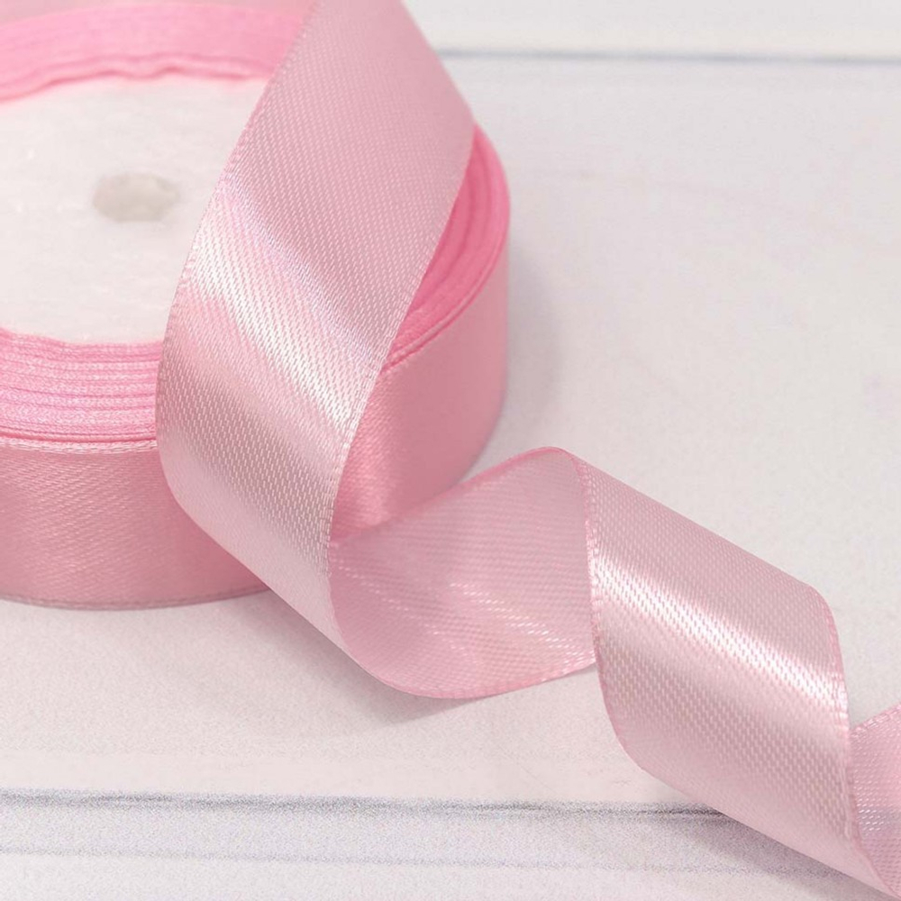 Лента Атласная 2,5см х 28м Сатин (Розовый)