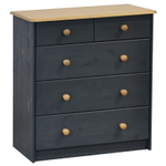 Комод 75х35х80 Хаба, с ящиками для одежды, деревянный, напольный, прикроватный, массив сосны, серый, Dipriz