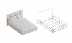 Кровать 1,4 "Тефия"(Софт сантьяго/Тефия)