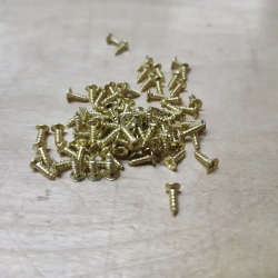 Шуруп - саморез 2,5*8мм декоративный (цвет - золото) - 50 штук