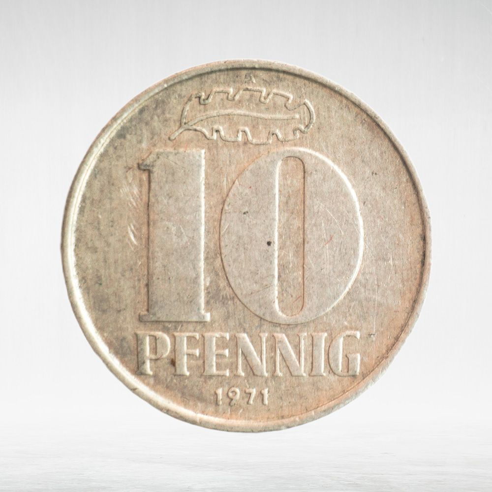 Germany, 10 Pfennigs, 1971, (Berlin Mint - "A"), VF