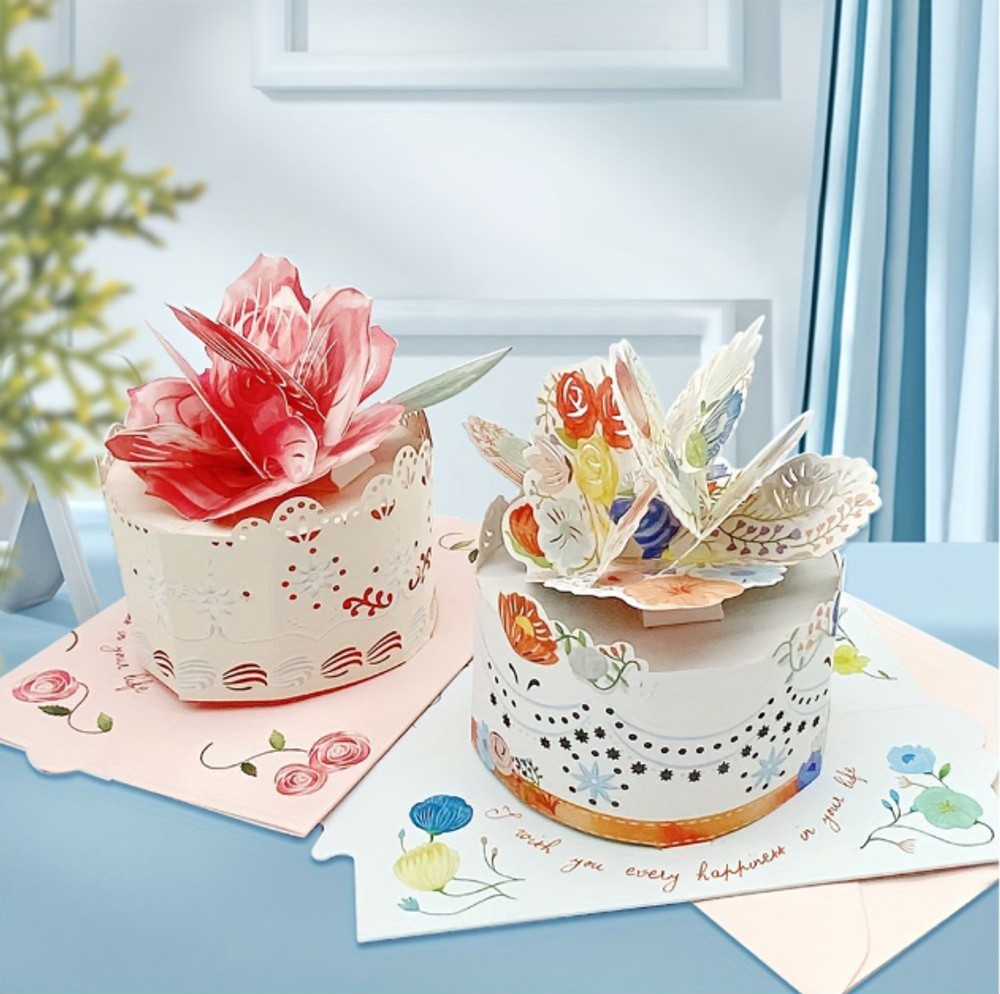 Открытка 3D "Birthday cake"
